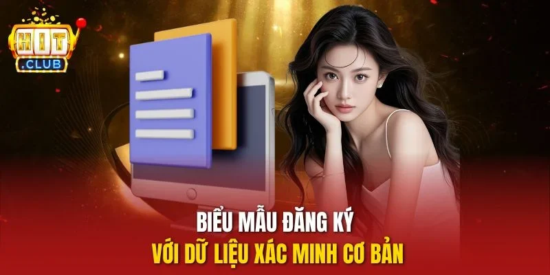 Biểu mẫu đăng ký với dữ liệu xác minh cơ bản